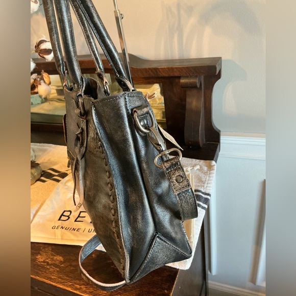 NWT Bed Stu Rockababy Satchel Shoulder Crossbody Black Hand Wash MSRP $270 - Picture 7 of 14